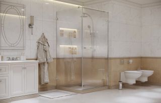 Душевой уголок Ambassador Abner 10011102R 100x100см правый хром/прозрачное